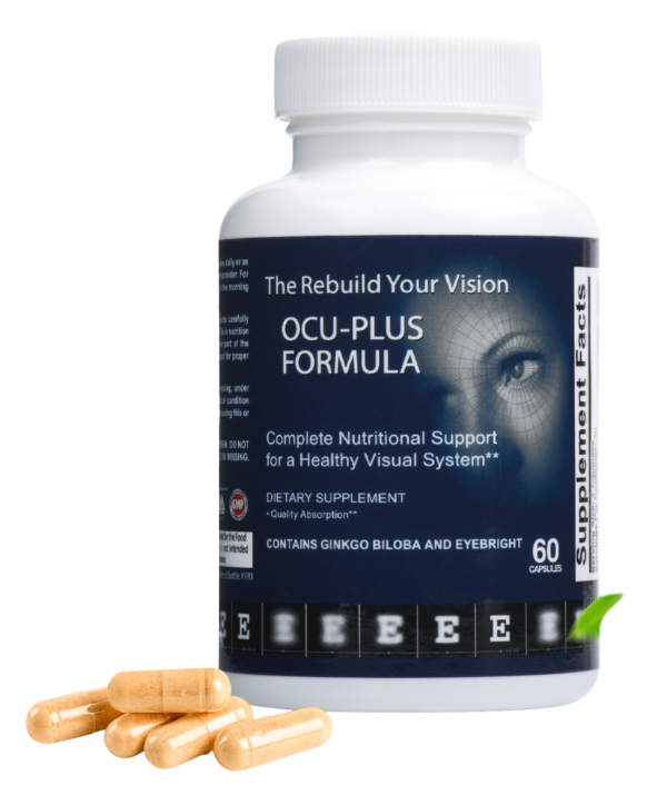 Ocu-Plus Formula bottle and capsules