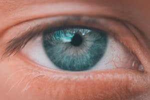 Close-up of a blue eye.