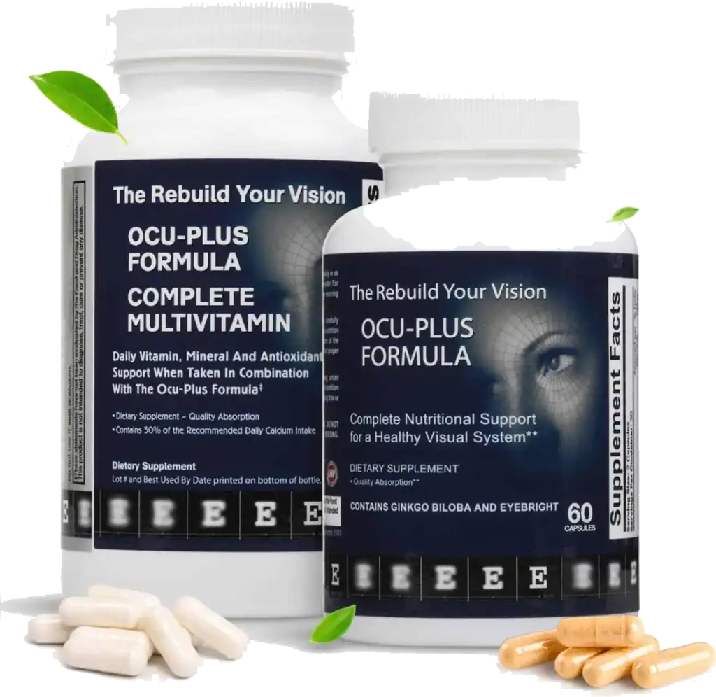 Ocu-Plus Formula and Complete Multivitamin bottles