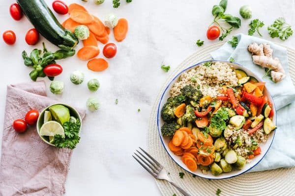 Colorful antioxidant-rich foods including grapes and berries